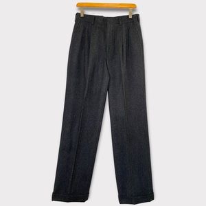 Vintage 90s J. Crew Women’s Wool High Rise Trousers Pleated Gray Pants